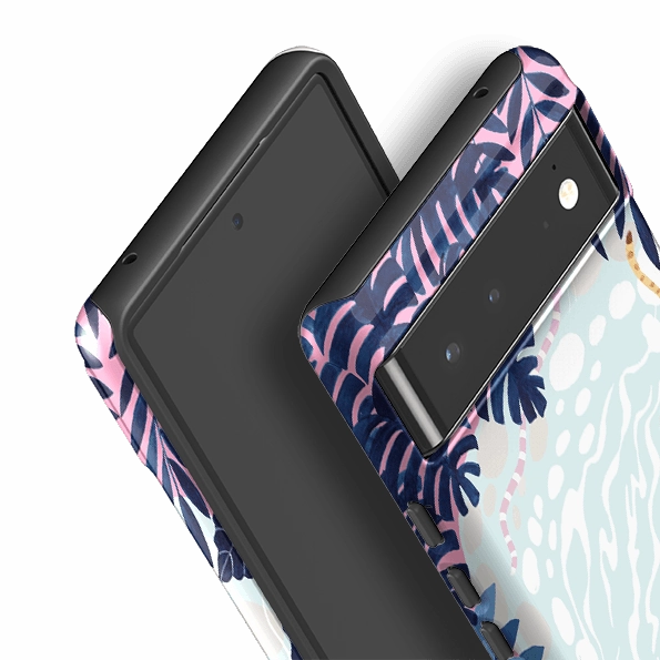 Durable Shell Trendy Pattern Google Tough Case -  Swimming Tiger By Bex Parkin