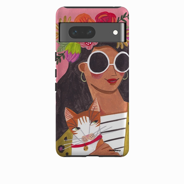 Google Tough Case -  Woman & Cat By Caroline Bonne Muller Premium Quality