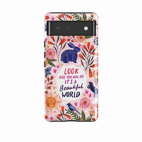 Compact Fit Premium Edge Design Google Tough Case -  Beautiful World By Lee Foster Wilson