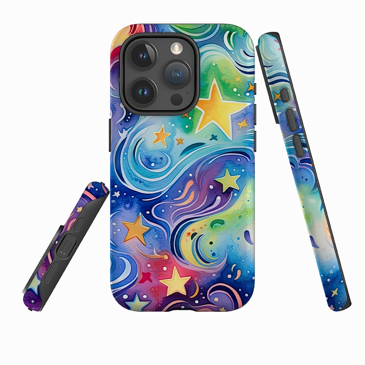 Luxury Texture Vivid Gradient iPhone Case - Cosmic Stars II