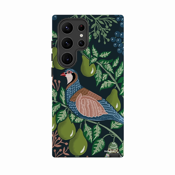 Button Cover Samsung Tough Case - Partridge In Pear Tree By Kate Heiss