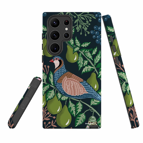 Samsung Tough Case - Partridge In Pear Tree By Kate Heiss Flexible Grip Artistic Design