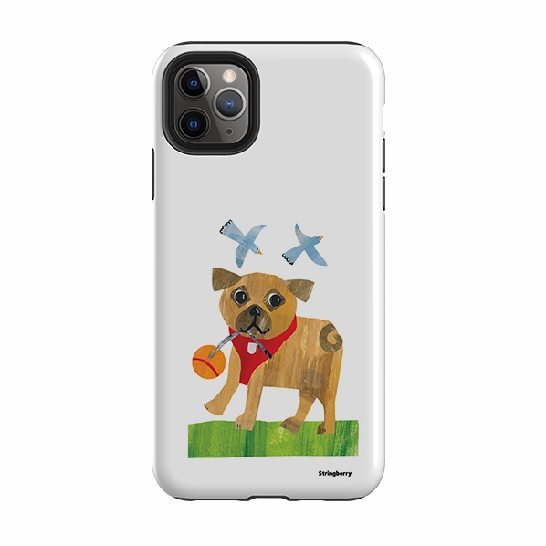 iPhone Tough Case - Days Of Dogs IV By Tracey English Hybrid Frame Durable Design Texture