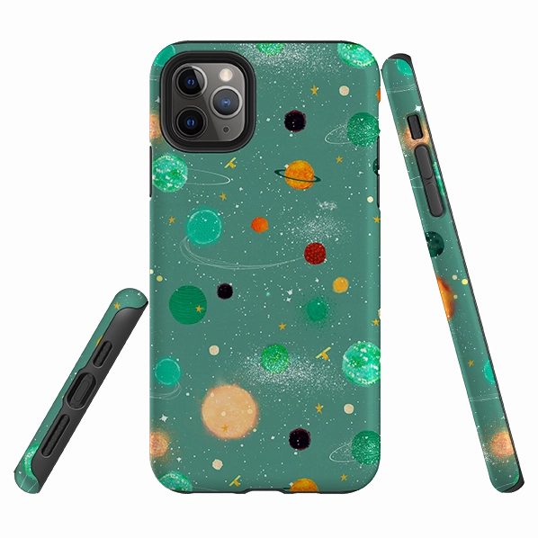 iPhone Tough Case - Far Far Away Green By Katherine Quinn Vivid Pattern Design Comfort Build Layer