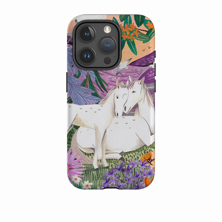 iPhone Tough Case - Horses By Caroline Bonne Muller Anti Shock Soft Grip Layer