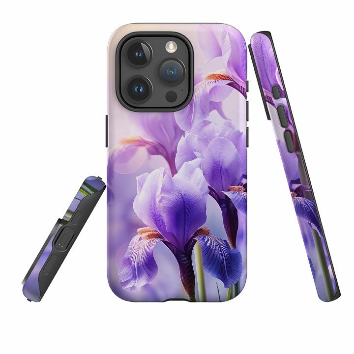 iPhone Tough Case -Mauve Floral Luxury Look