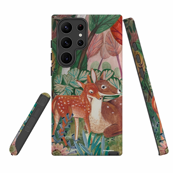 Shockproof Frame Samsung Tough Case - Deer By Caroline Bonne Muller