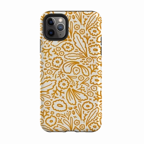 Flexible Layer Design Grip Layer iPhone Tough Case - Wind Fall Mustard By Katherine Quinn