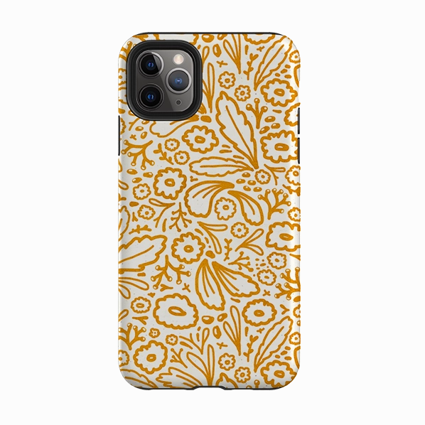 iPhone Tough Case - Wind Fall Mustard By Katherine Quinn Color Finish Matte Layer
