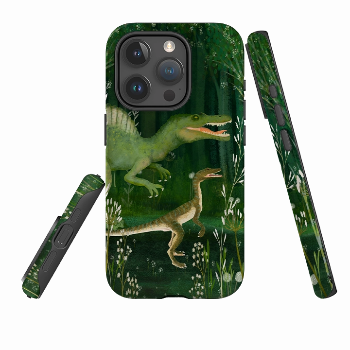 iPhone Tough Case - Dino Park II By Katherine Quinn Shock shield Sleek Guard