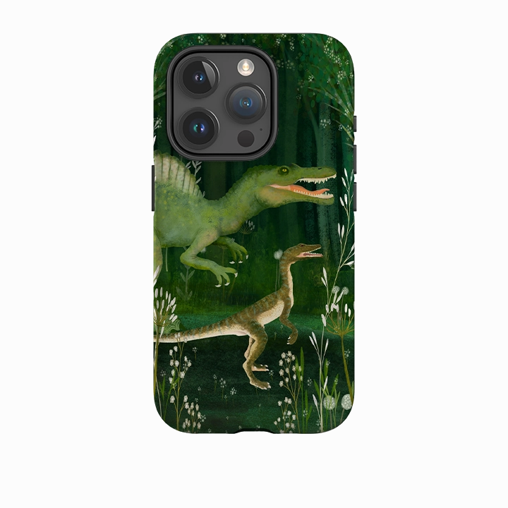 iPhone Tough Case - Dino Park II By Katherine Quinn Matte Texture Finish