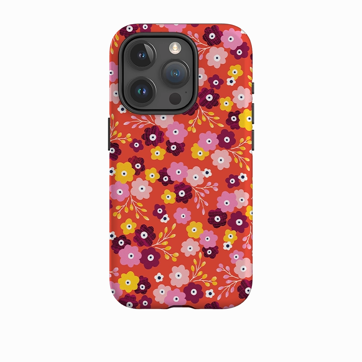 Durable structure Clear Finish iPhone Tough Case - Cherry Blossom I By Ali Brookes