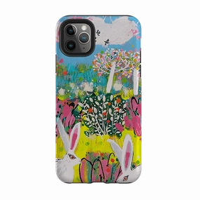 Minimal Surface Layer iPhone Tough Case - Bunnies By Claire West