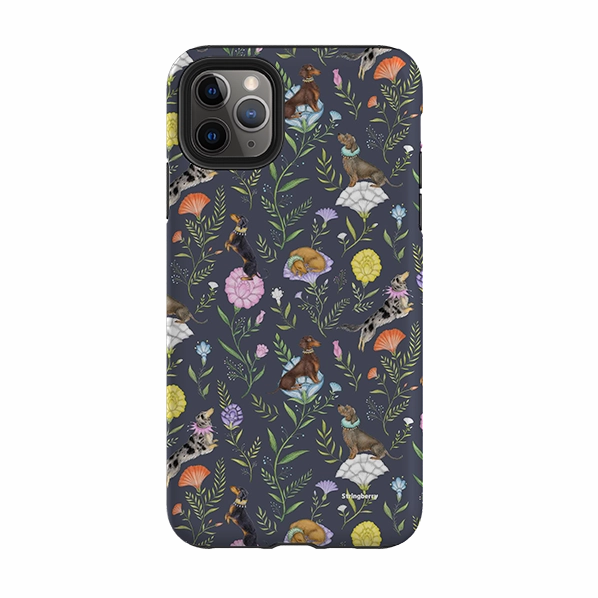 Comfort Grip iPhone Tough Case - Doxy Day Afternoon Slate By Catherine Rowe