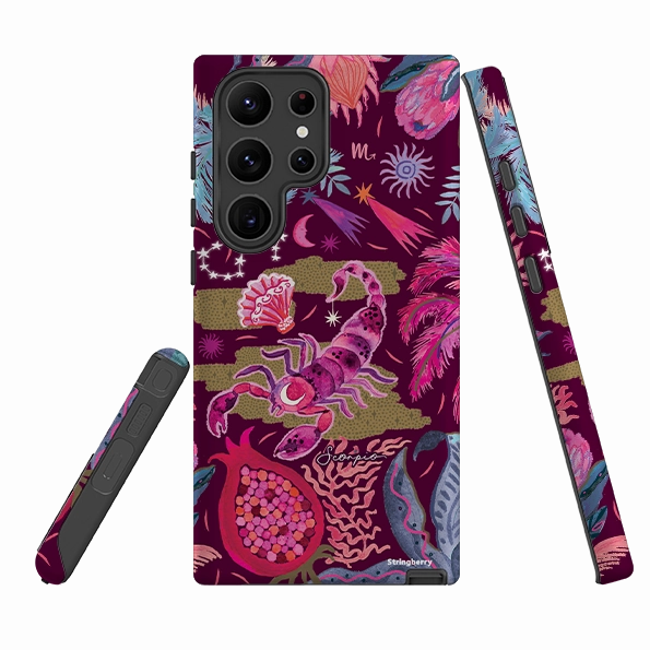 Hybrid Frame Samsung Tough Case - Scorpio By Emma Frances Grant
