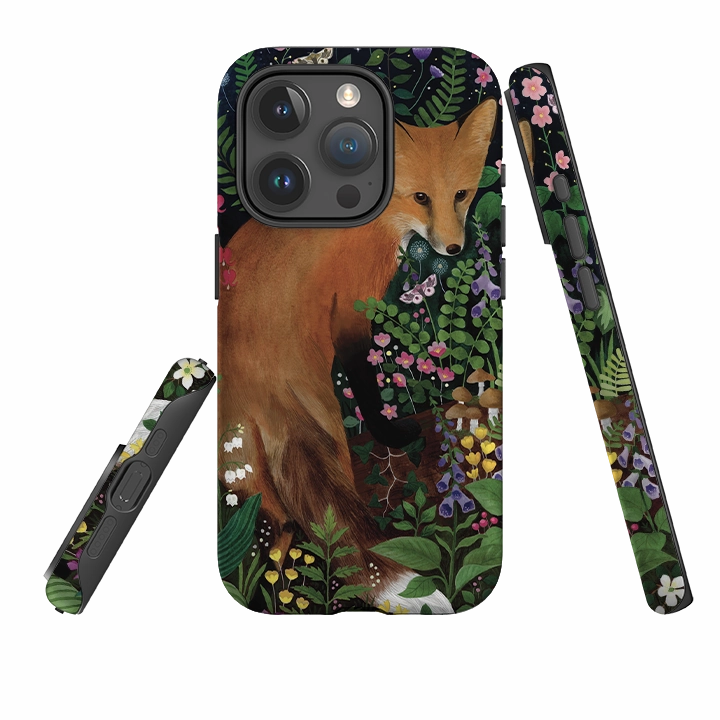 iPhone Tough Case - Fox At Night By Bex Parkin Hybrid Grip