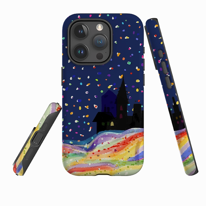 Smooth Look Textured Detail iPhone Tough Case - Rainbow Snow By Sarah Campbell