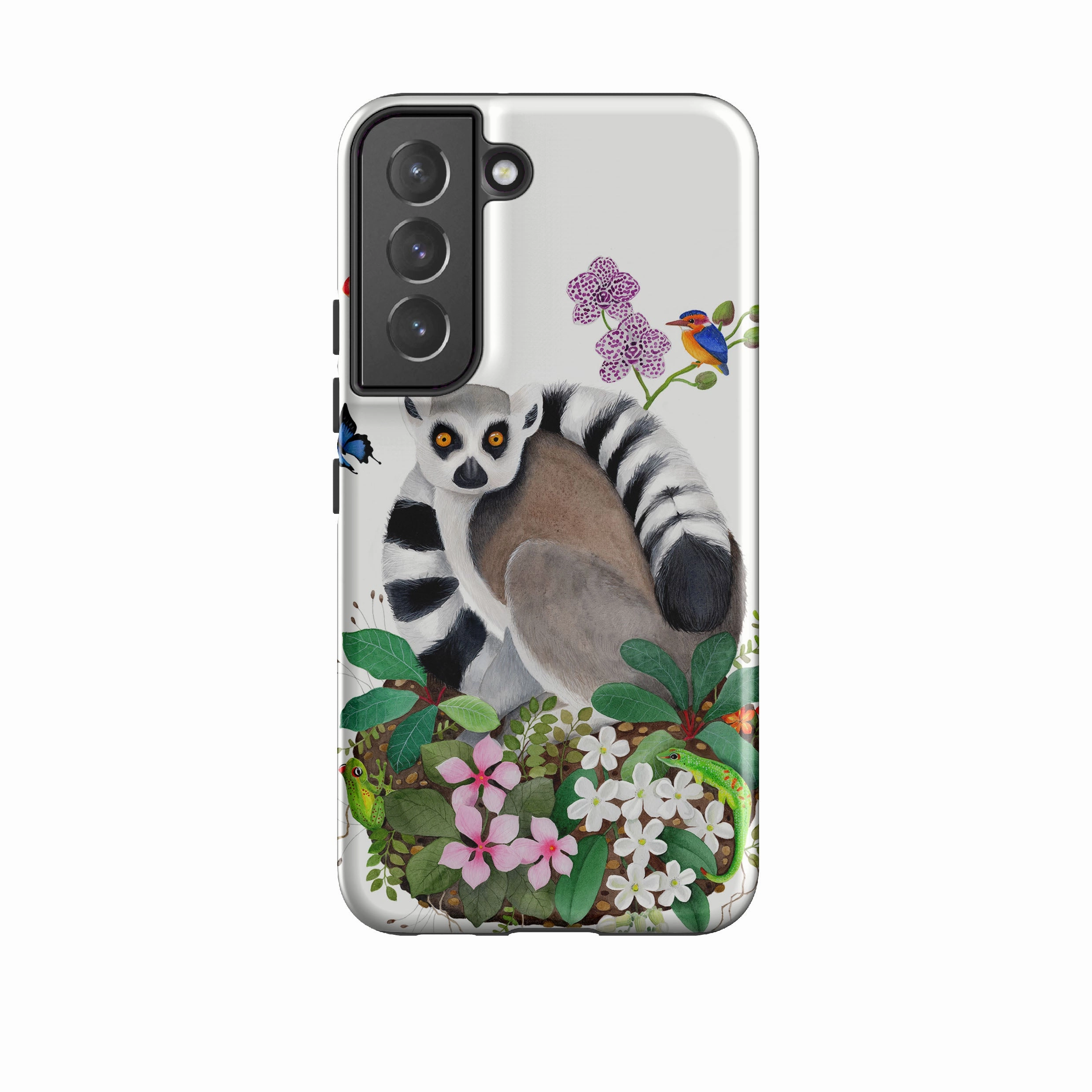 Hard Plastic Durable Build Quality Samsung Tough Case - Madagascar Lemur By Bex Parkin