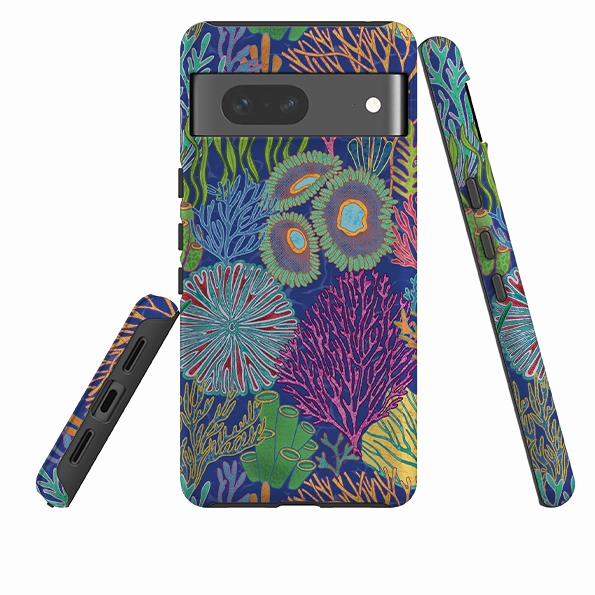 Comfort Edge Texture Google Tough Case - Coral II By Natalie Pedetti Prack