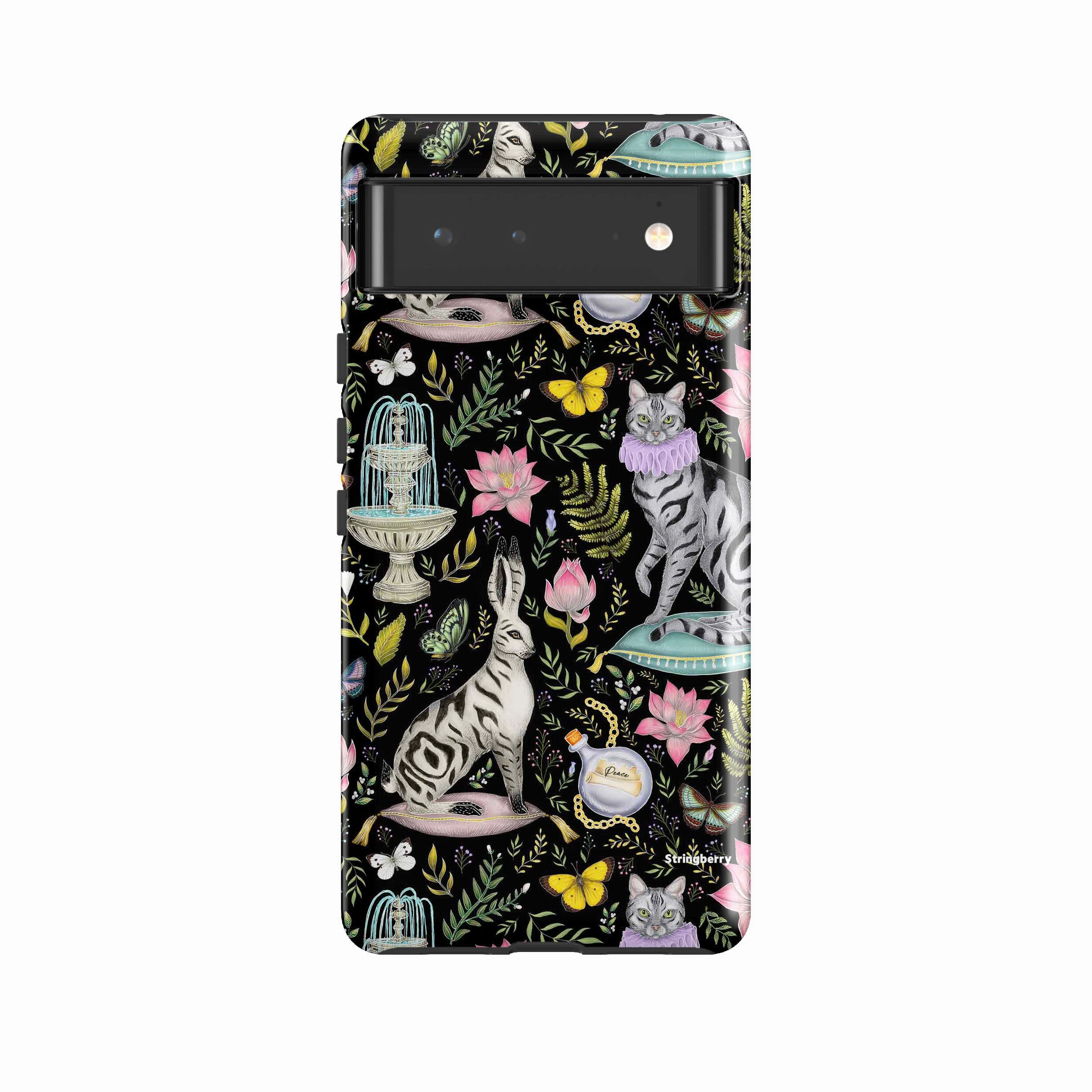 Google Tough Case -  Google Pixel Case Lotus Garden By Catherine Rowe Soft Feel Simple Look