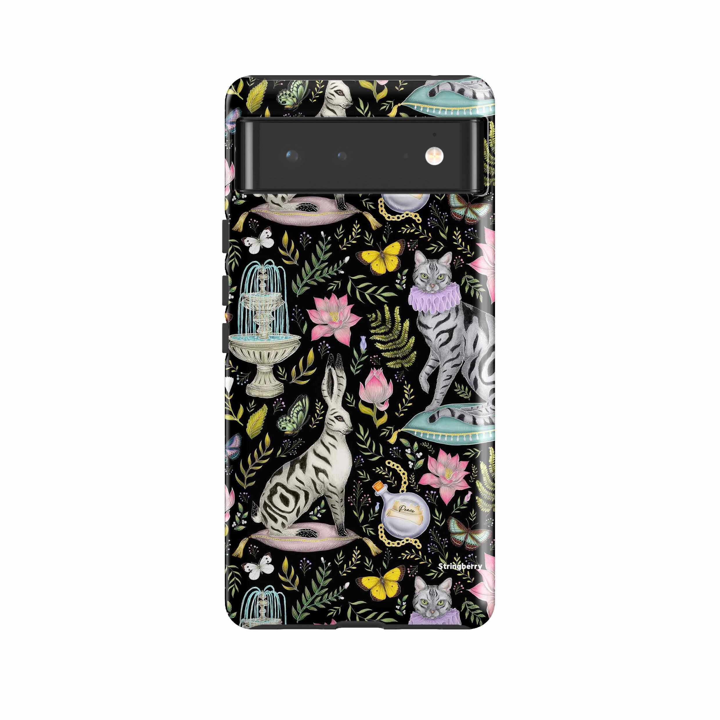 Comfort Texture Layer Protective Texture Layer Google Tough Case -  Google Pixel Case Lotus Garden By Catherine Rowe