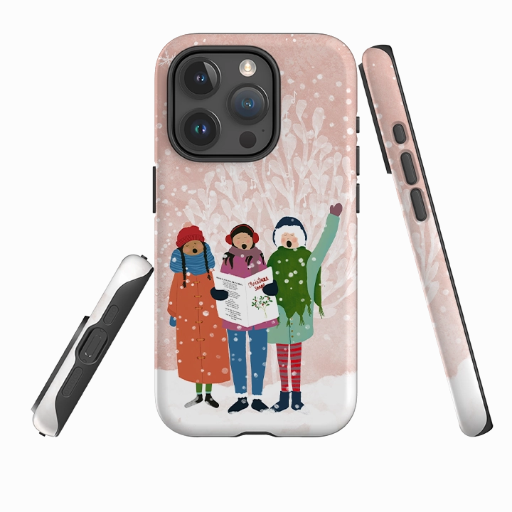 Refined Look Textured Comfort iPhone Tough Case - Card Singers 1 By Katherine Quinn