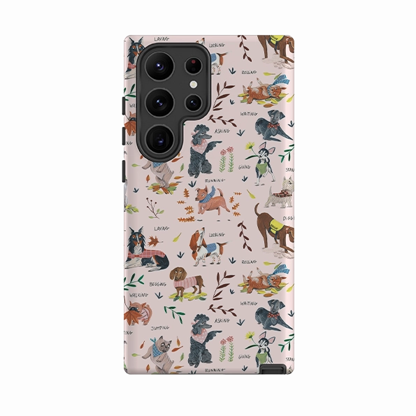 Color Layer Samsung Tough Case - Dog Pattern By Caroline Bonne Muller