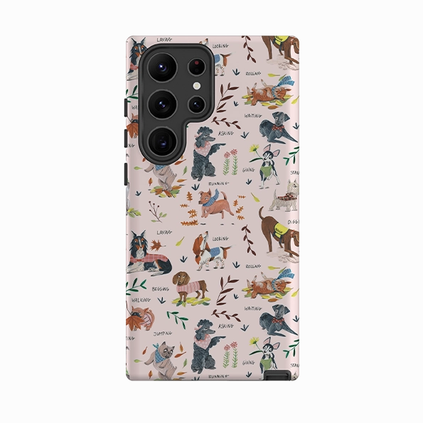 Samsung Tough Case - Dog Pattern By Caroline Bonne Muller Soft Shield